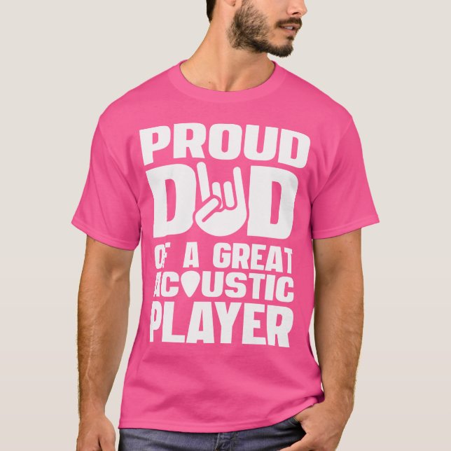 Stolzer Vater eines großen akustischen Gitarrenspi T-Shirt (Vorderseite)