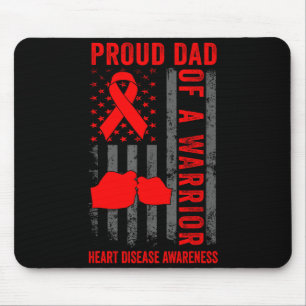 Stolzer Vater eines Herzens Kriegers Amerikanische Mousepad