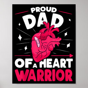 Stolzer Vater eines Herzens Kriegers Herzgesundhei Poster