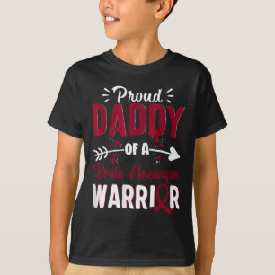 Stolzer Vater eines Hirnaneurysma Krieger Monat Bu T-Shirt