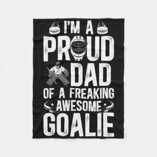 Stolzer Vater eines Hockey-Torwarts Papa Eishockey Fleecedecke