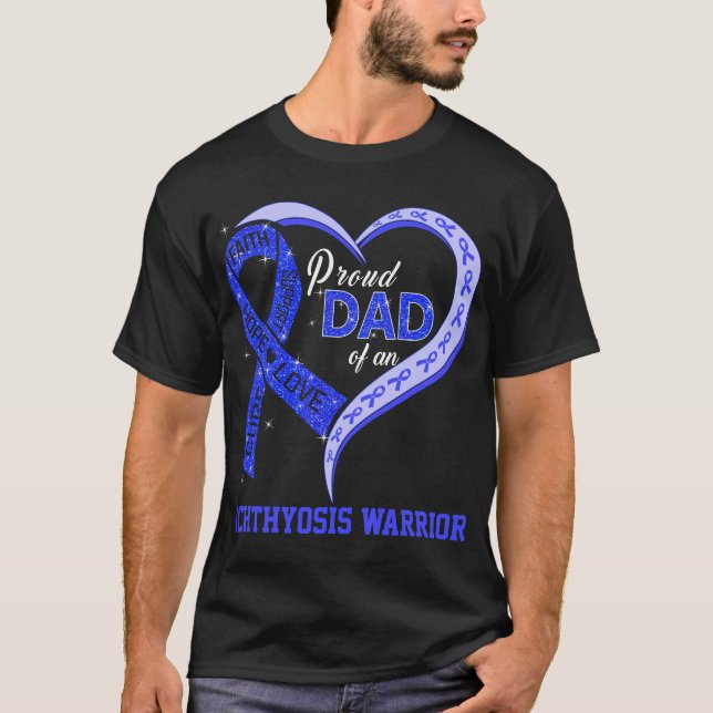 Stolzer Vater eines Ichthyosis-Kriegers T-Shirt (Vorderseite)