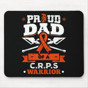 Stolzer Vater eines Kriegers des Crps Monat Orange Mousepad