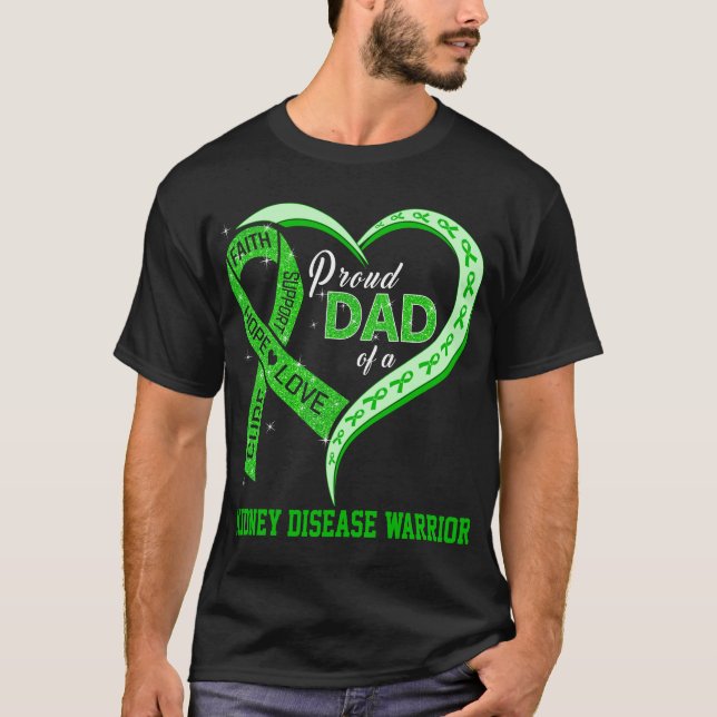 Stolzer Vater eines Kriegers gegen eine Nierenerkr T-Shirt (Vorderseite)