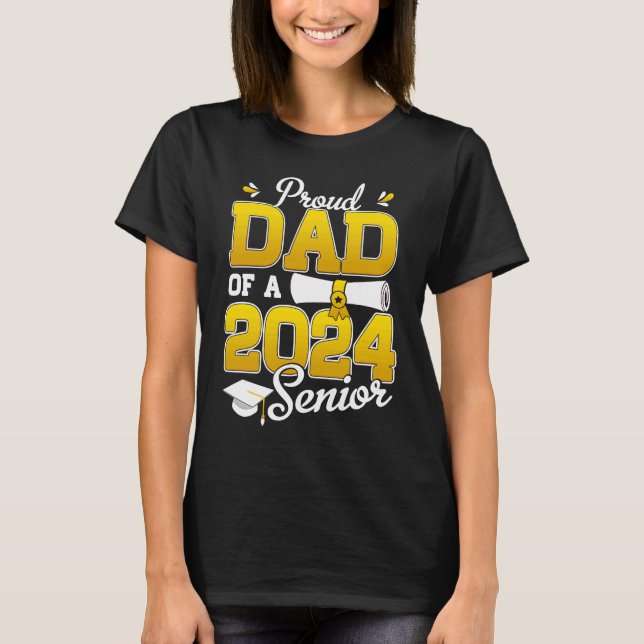 Stolzer Vater eines Senior Graduate Daddy 2024 1 T-Shirt (Vorderseite)