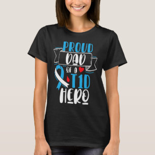 Stolzer Vater eines T1D Hero Typ 1 Diabetes Vater T-Shirt