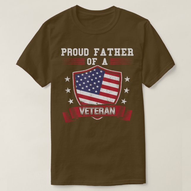 Stolzer Vater eines Veteranen T für den militärisc T-Shirt (Design vorne)