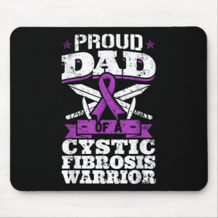 Stolzer Vater eines zystischen Fibrose Kriegerbewu Mousepad