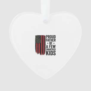Stolzer Vater einiger frecher Kinder Patriotisches Ornament