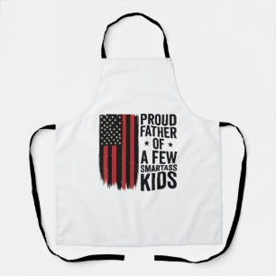 Stolzer Vater einiger frecher Kinder Patriotisches Schürze