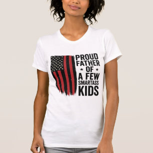 Stolzer Vater einiger frecher Kinder Patriotisches T-Shirt