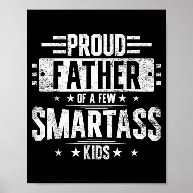 Stolzer Vater einiger intelligenter Kinder  Poster (Vorne)