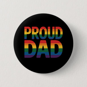 Stolzer Vater Familie LGBTQ Gay Pride Ally Regenbo Button
