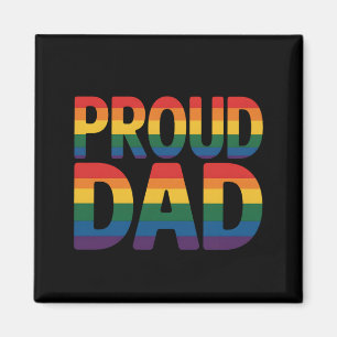 Stolzer Vater Familie LGBTQ Gay Pride Ally Regenbo Magnet