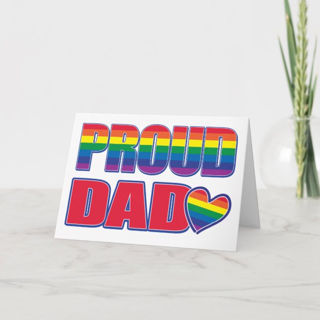 Stolzer Vater - Gay Pride Karte (Vorderseite)