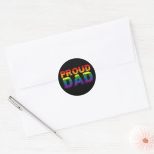 Stolzer Vater LGBT-Elternteil Gay Pride Vater Runder Aufkleber