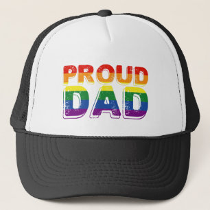 Stolzer Vater LGBT Elternteil Gay Pride Vater Truckerkappe