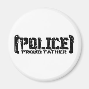 Stolzer Vater - POLIZEI Tattered Magnet