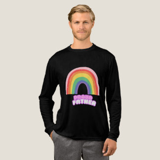 Stolzer Vater Regenbogen-Vater Vatertag Cute Retro Tri-Blend Shirt