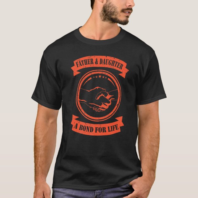 Stolzer Vater Vater und Tochter eine Anleihe für L T-Shirt (Vorderseite)
