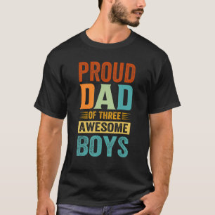 Stolzer Vater von drei Phantastischen Jungen Vater T-Shirt