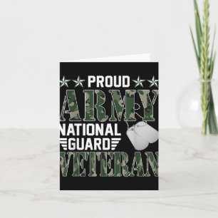 Stolzer Veteran der Army National Guard Militärfam Karte