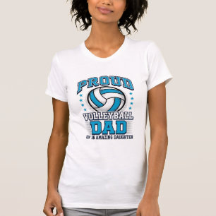 Stolzer Volleyball-Vater Vintage-Sportshirt-Design T-Shirt