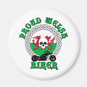 Stolzer Waliser-Radfahrer Magnet