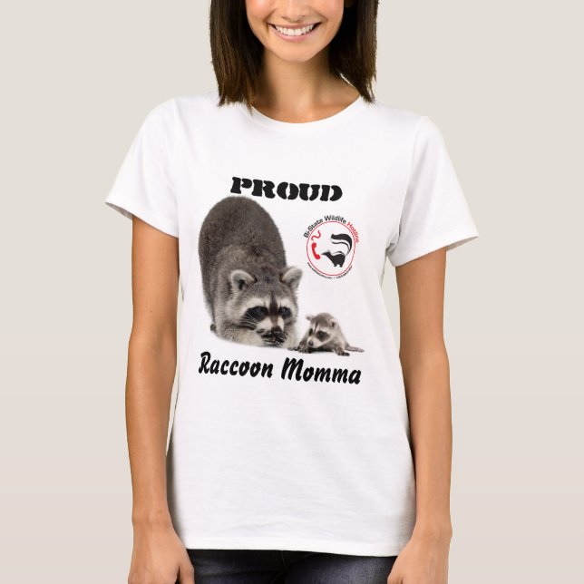 Stolzer Waschbär Momma T-Shirt (Vorderseite)
