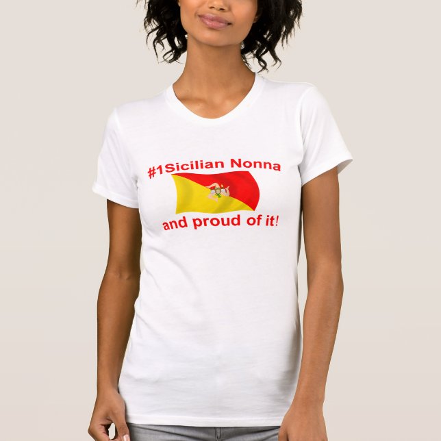 Stolzes #1 sizilianisches Nonna T-Shirt (Vorderseite)