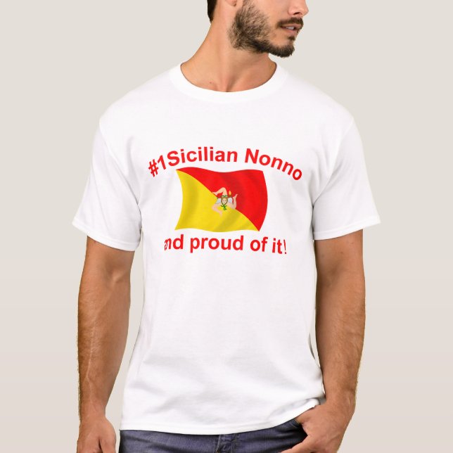 Stolzes #1 sizilianisches Nonno T-Shirt (Vorderseite)