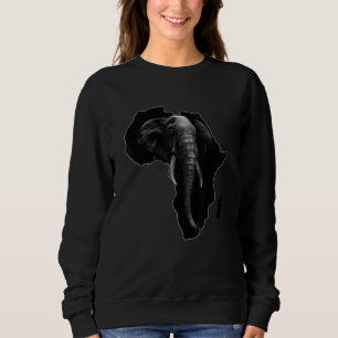 Stolzes Afrika Afrikanisches Land Elefant Kontinen Sweatshirt