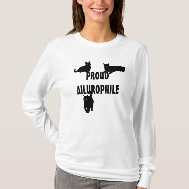Stolzes Ailurophile (Katzen-Liebhaber) T-Shirt (Vorderseite)