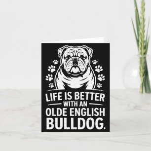 Stolzes altes englisches Bulldoggenleben ist besse Karte