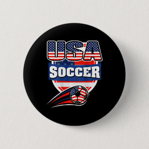 Stolzes Amerika-Fußballfans-Trikot - USA-Flagge Fo Button