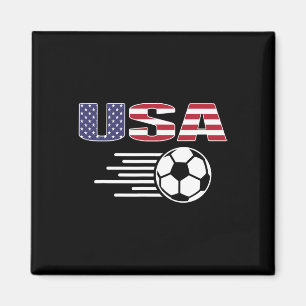 Stolzes Amerika-Fußballfans-Trikot - USA-Flagge Fo Magnet