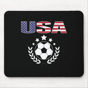 Stolzes Amerika-Fußballfans-Trikot - USA-Flagge Fo Mousepad