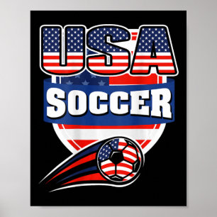 Stolzes Amerika-Fußballfans-Trikot - USA-Flagge Fo Poster
