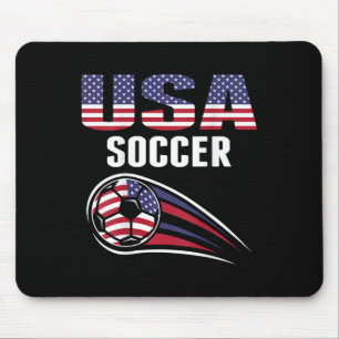 Stolzes Amerika Fußballteam Unterstützer USA-Flagg Mousepad