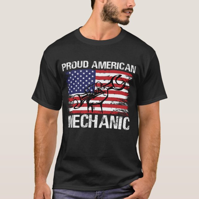 Stolzes amerikanisches Design T-Shirt (Vorderseite)