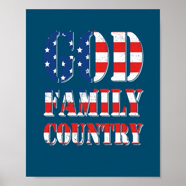 Stolzes amerikanisches Flaggenstaat-Land Poster (Vorne)