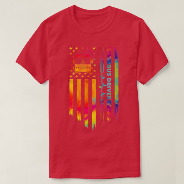 Stolzes amerikanisches Shirt für Busfahrer (Design vorne)