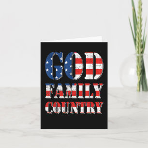 Stolzes amerikanisches US-Flagge Gott Familie Land Karte