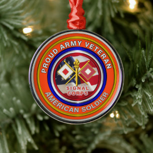 Stolzes Armeemessorps Weihnachten Ornament Aus Metall