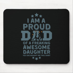 Stolzes Basketball-Vater-Shirt von Tochter  Mousepad