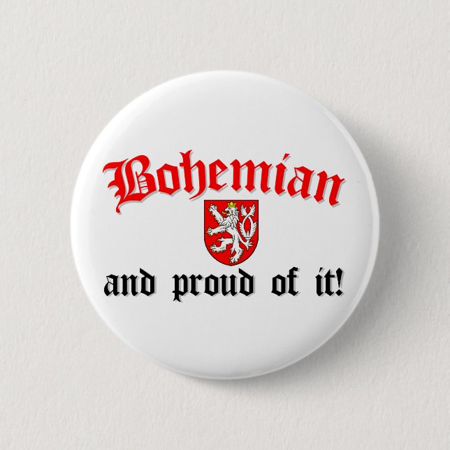 Stolzes Bohemisches Button (Vorderseite)