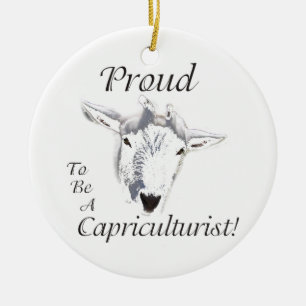 STOLZES CAPRICULTURIST!  Weihnachtsverzierung Keramikornament