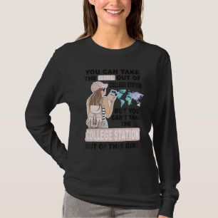Stolzes College-Station-Mädchen Cooles Mädchen vo T-Shirt