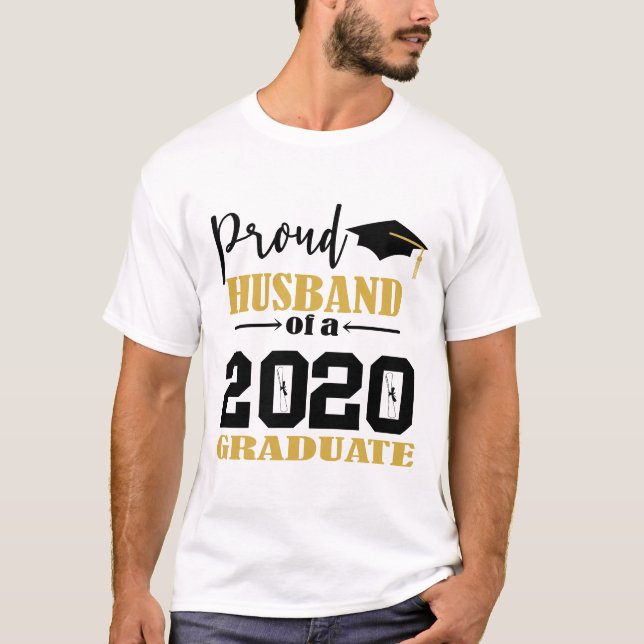 Stolzes Ehemann eines Absolventen 2020 T-Shirt (Vorderseite)