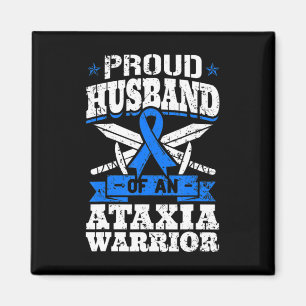 Stolzes Ehemann eines Ataxia Warrior Awareness Rib Magnet